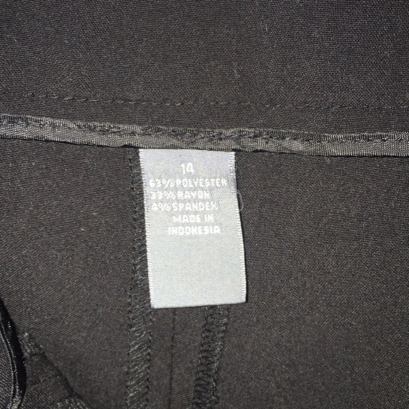 Josephine Chaus Black Trouser Pants | Side Zipper Closure | Size 14 - Picture 4 of 5